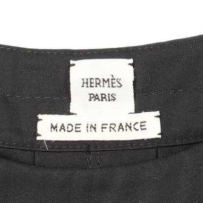 バックタック ノースリーブ カットソー コットン ブラック エルメス トップス HERMES