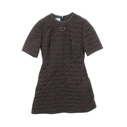 RE-NYLON キルティングドレス ワンピース ナイロン ブラック プラダ ワンピース PRADA