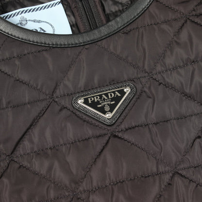 RE-NYLON キルティングドレス ワンピース ナイロン ブラック プラダ ワンピース PRADA