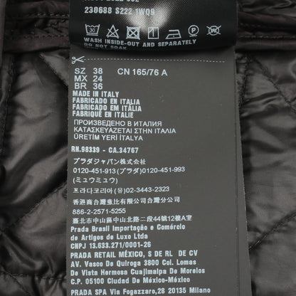 RE-NYLON キルティングドレス ワンピース ナイロン ブラック プラダ ワンピース PRADA