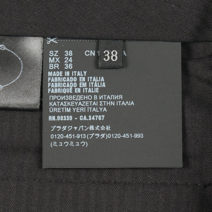 グレンチェック ショート パンツ ウール コットン グレー プラダ ボトムス PRADA