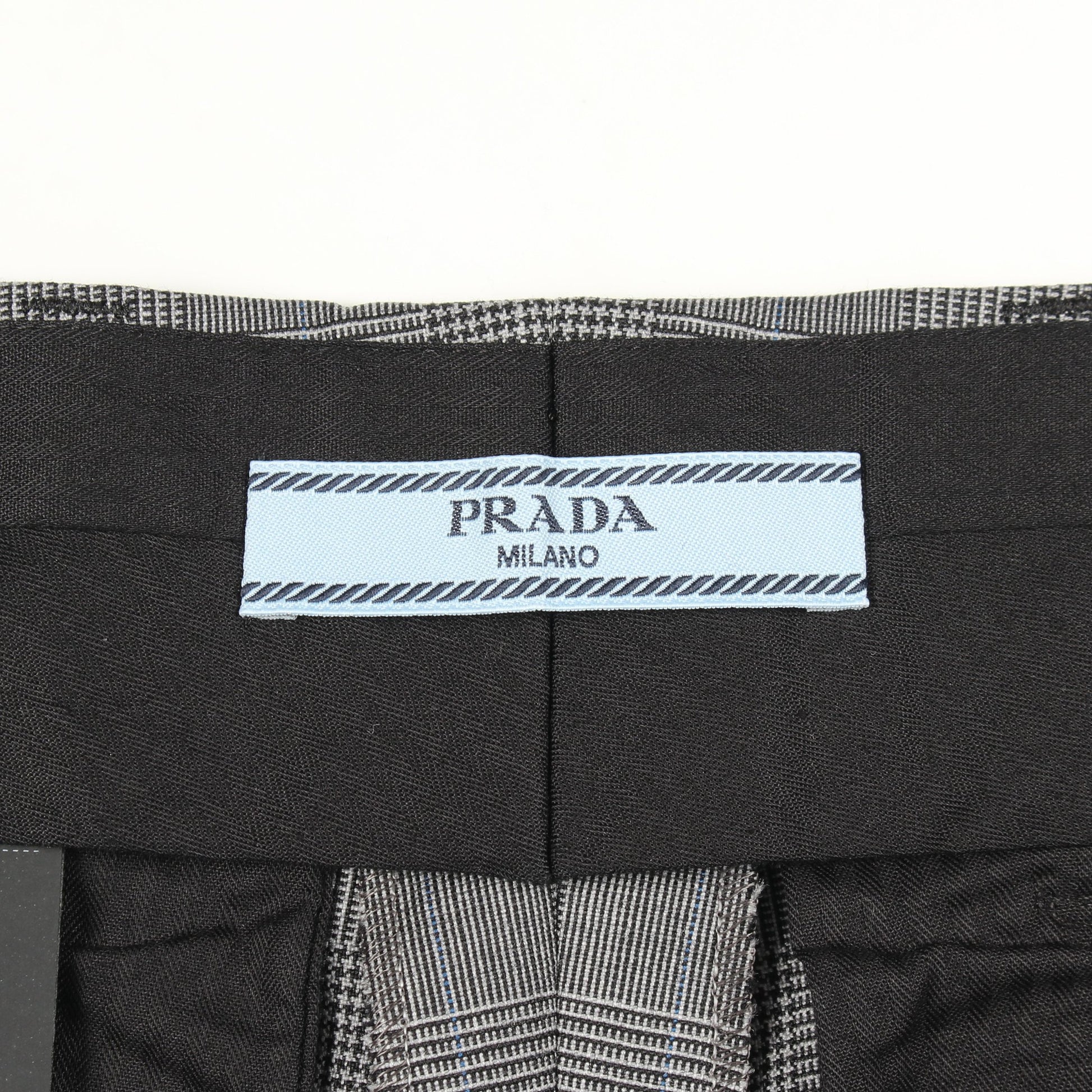 グレンチェック ショート パンツ ウール コットン グレー プラダ ボトムス PRADA