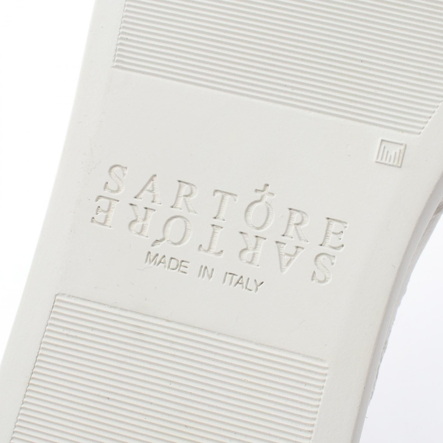 スタッズ スリッポン スニーカー レザー ホワイト サルトル シューズ SARTORE