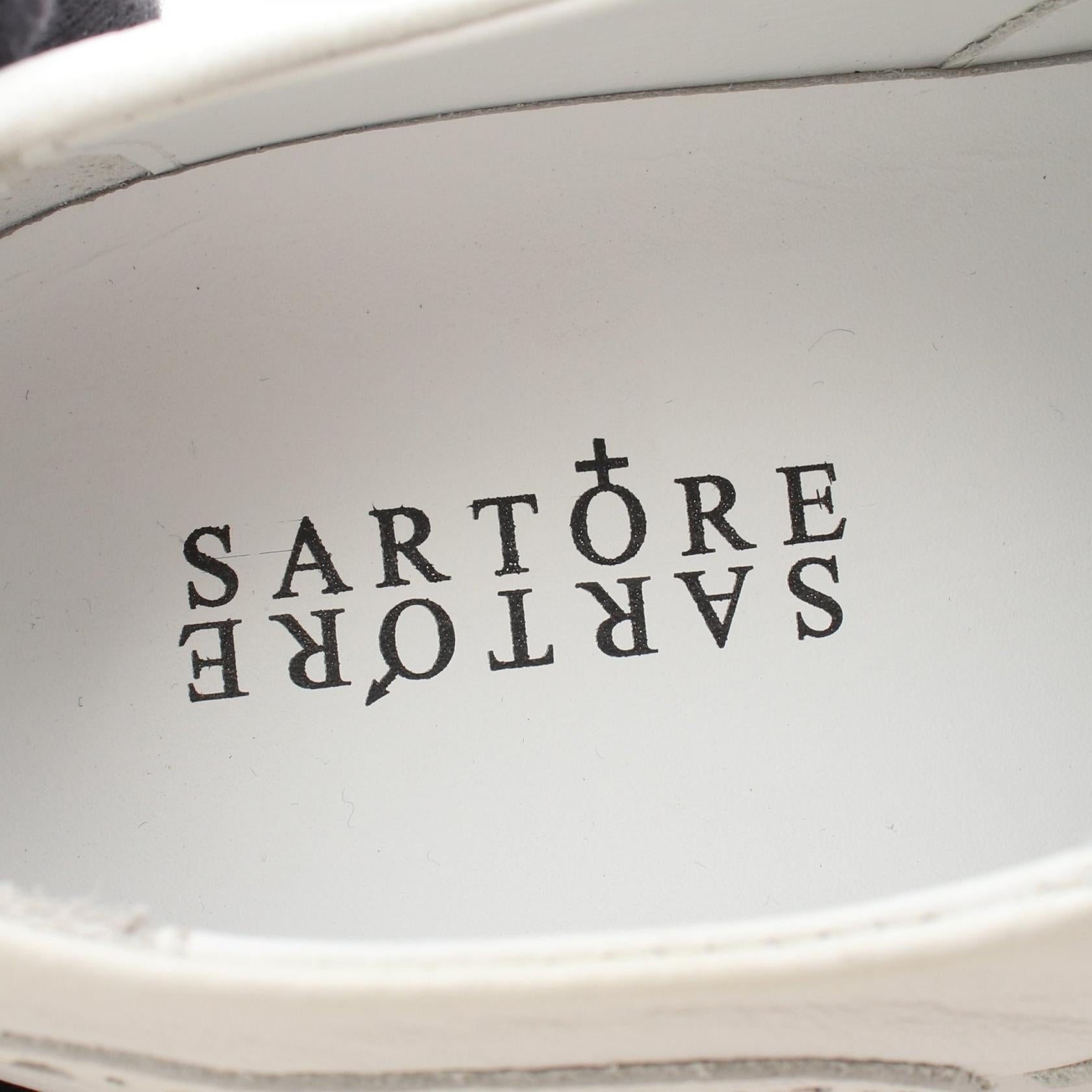 スタッズ スリッポン スニーカー レザー ホワイト サルトル シューズ SARTORE