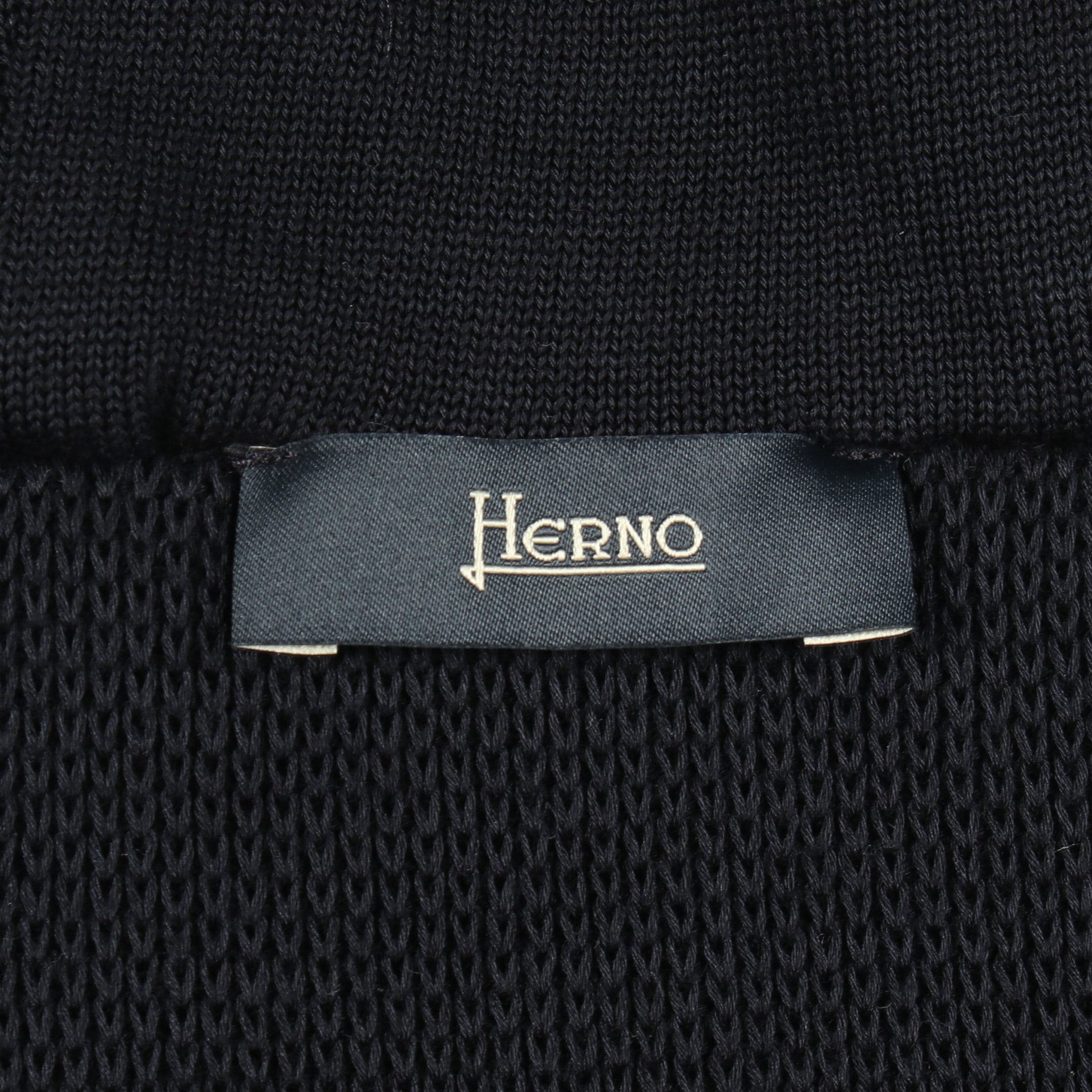 ニット切替 フード付き 中綿 ブルゾン コットン ナイロン ダークネイビー ヘルノ アウター HERNO