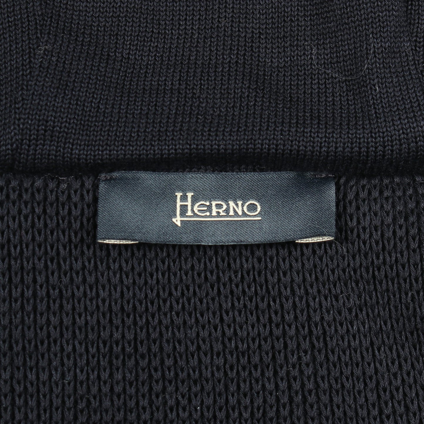 ニット切替 フード付き 中綿 ブルゾン コットン ナイロン ダークネイビー ヘルノ アウター HERNO