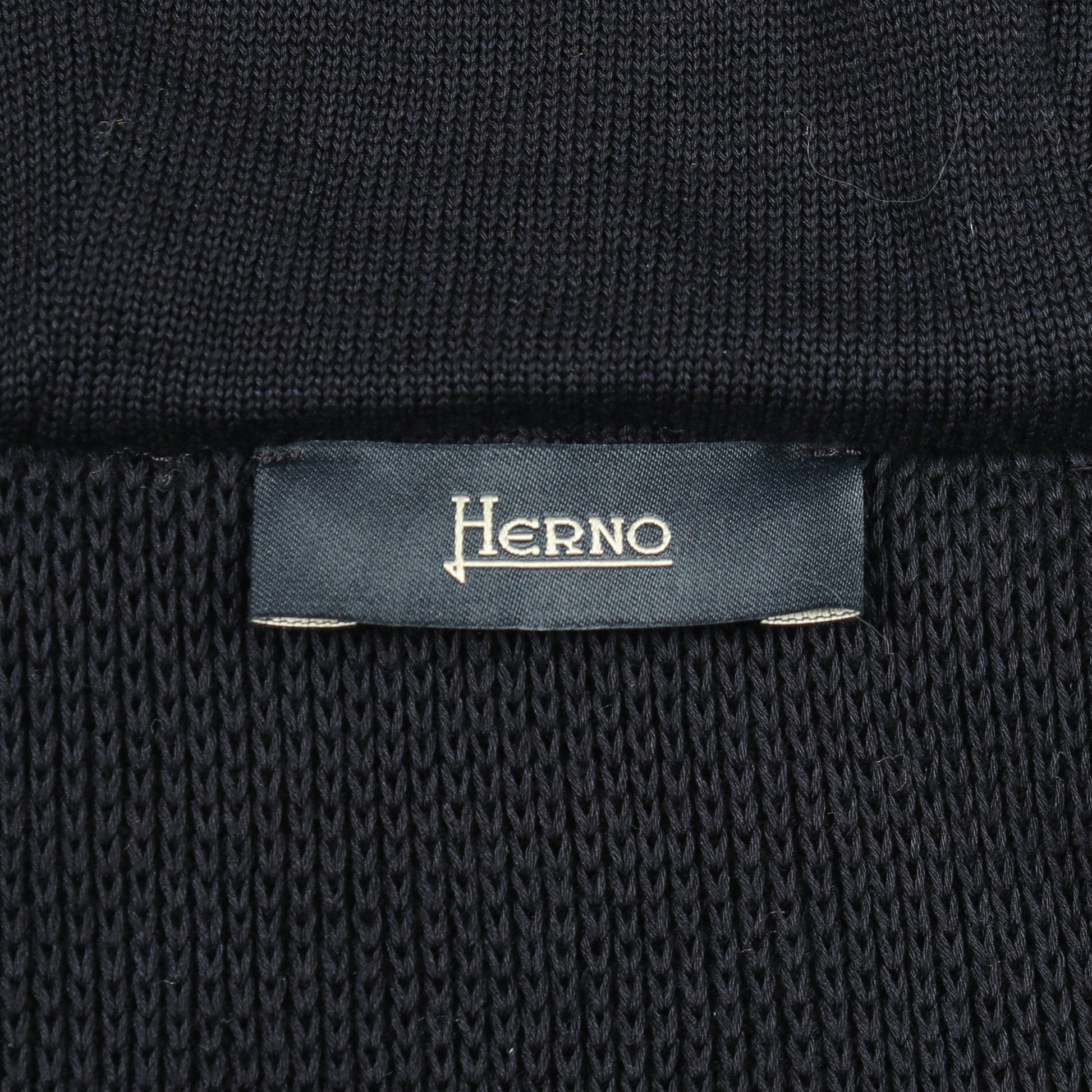 ニット切替 フード付き 中綿 ブルゾン コットン ナイロン ダークネイビー ヘルノ アウター HERNO