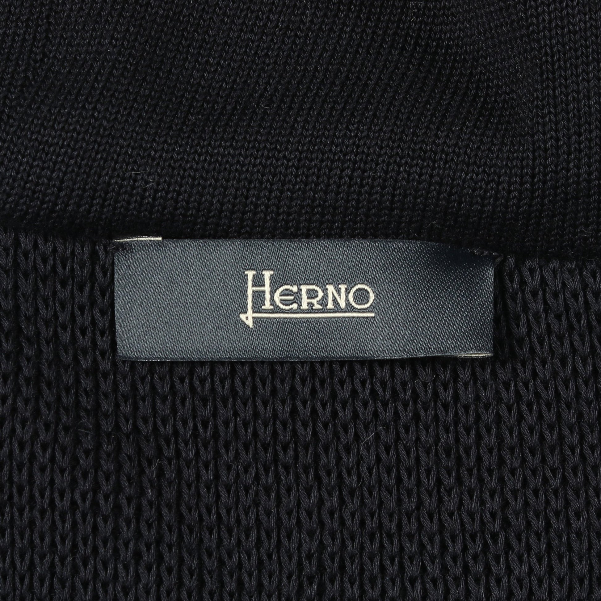 ニット切替 フード付き 中綿 ブルゾン コットン ナイロン ダークネイビー ヘルノ アウター HERNO