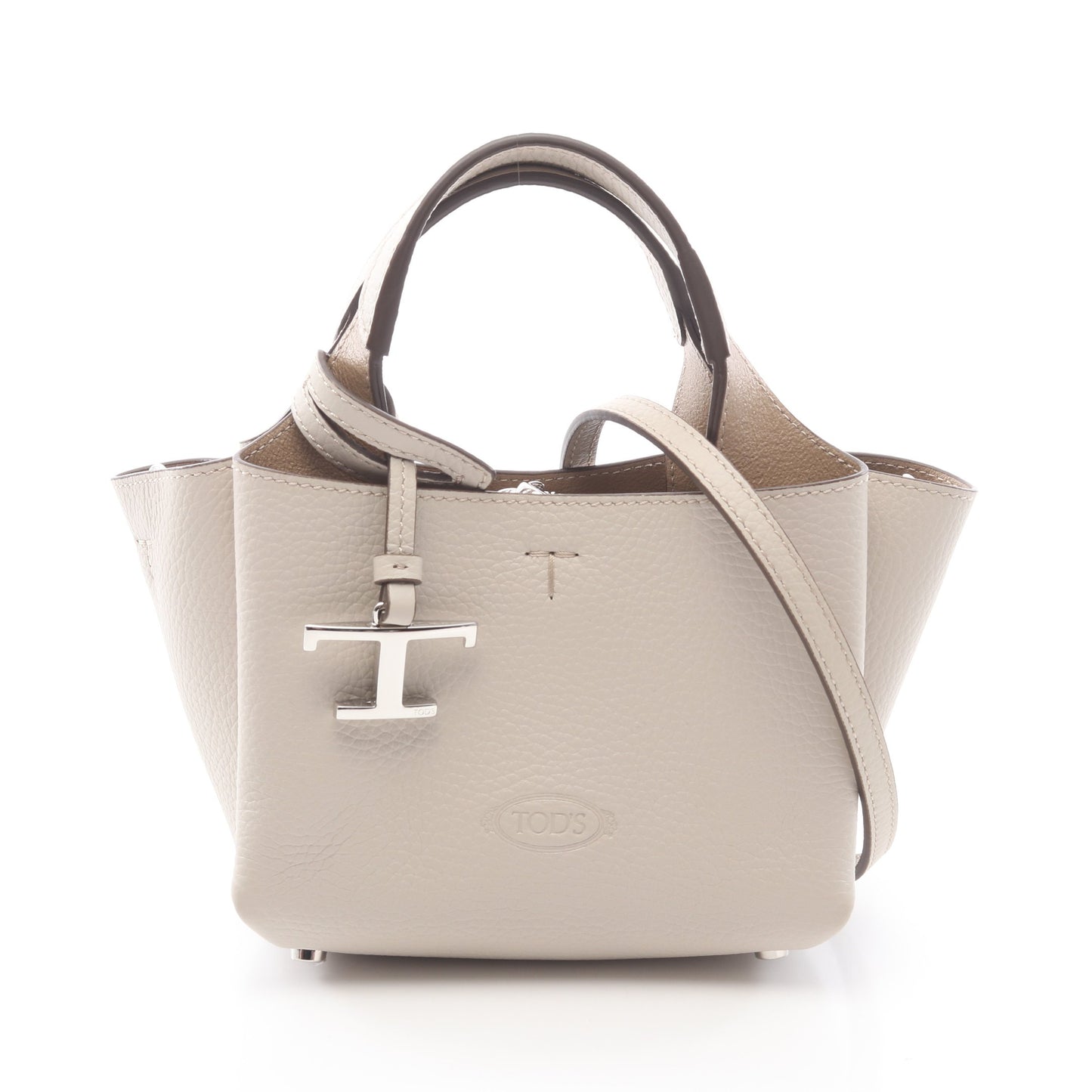 Tタイムレス マイクロ 2WAY ハンドバッグ レザー アイボリー トッズ バッグ TOD'S