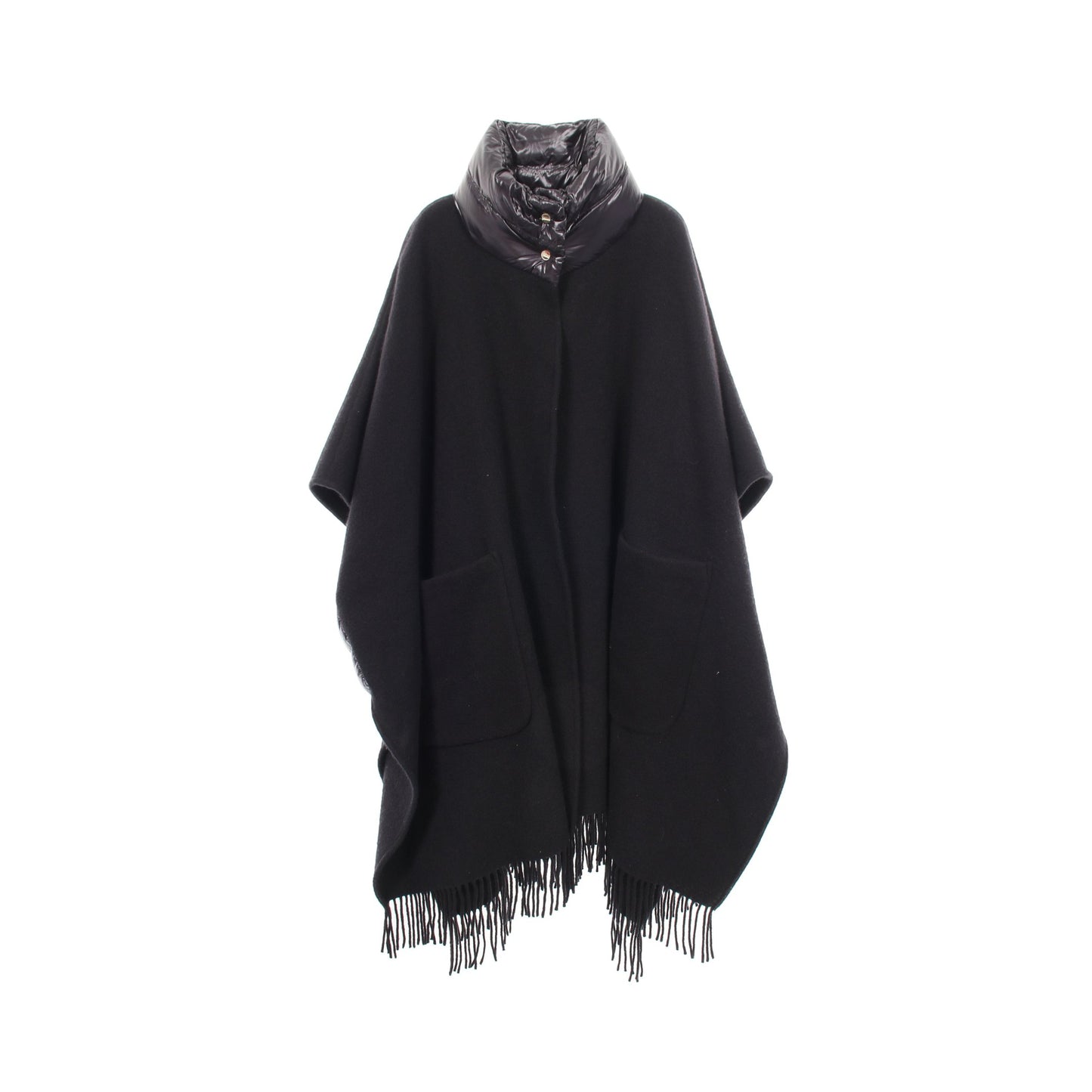 RESORT WARMY & NYLON ULTRALIGHT 切替 ポンチョ ウール カシミヤ ブラック ヘルノ アウター HERNO