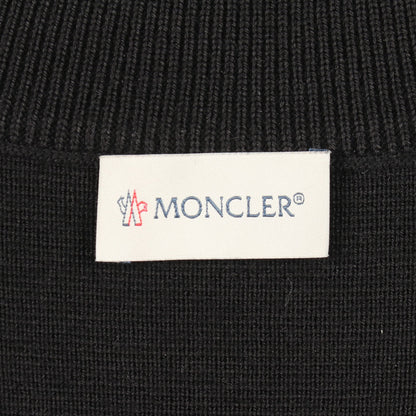 カーディガン ニット切替 ダウンジャケット ナイロン ウール ブラック モンクレール アウター MONCLER