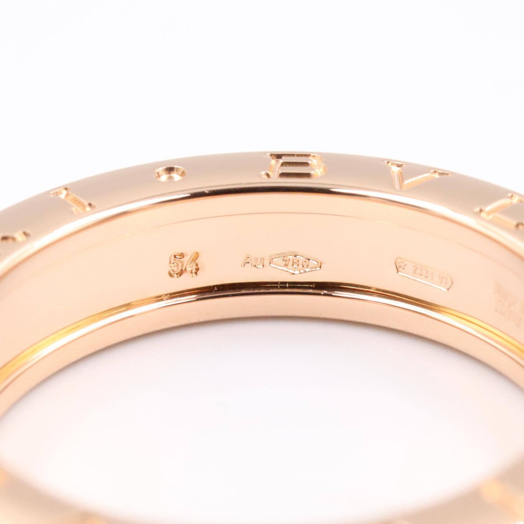B-zero1 ビーゼロワン リング 1バンド リング 指輪 K18PG ピンクゴールド ブルガリ アクセサリー BVLGARI