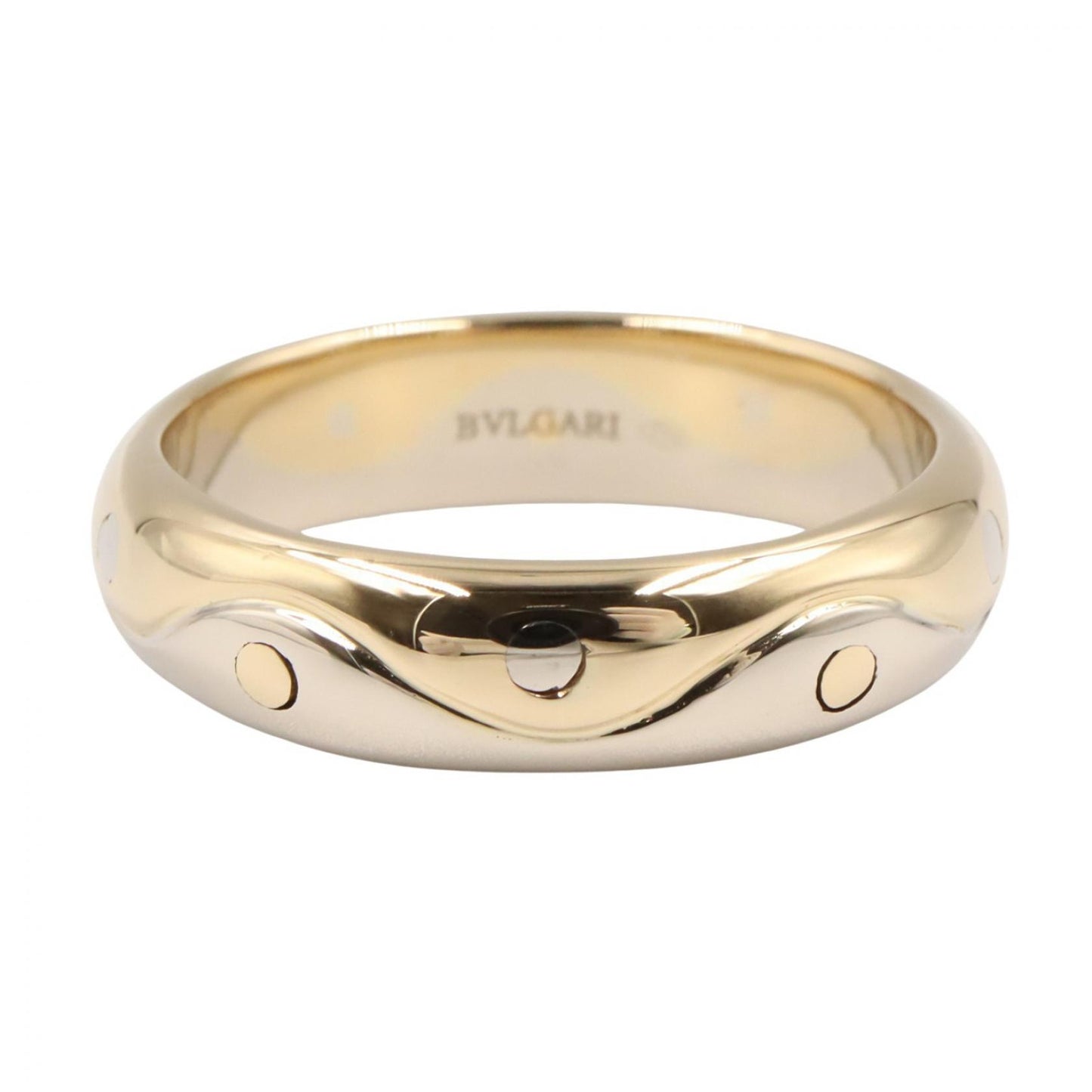 オンダ リング リング 指輪 K18YG K18WG イエローゴールド ホワイトゴールド ブルガリ アクセサリー BVLGARI
