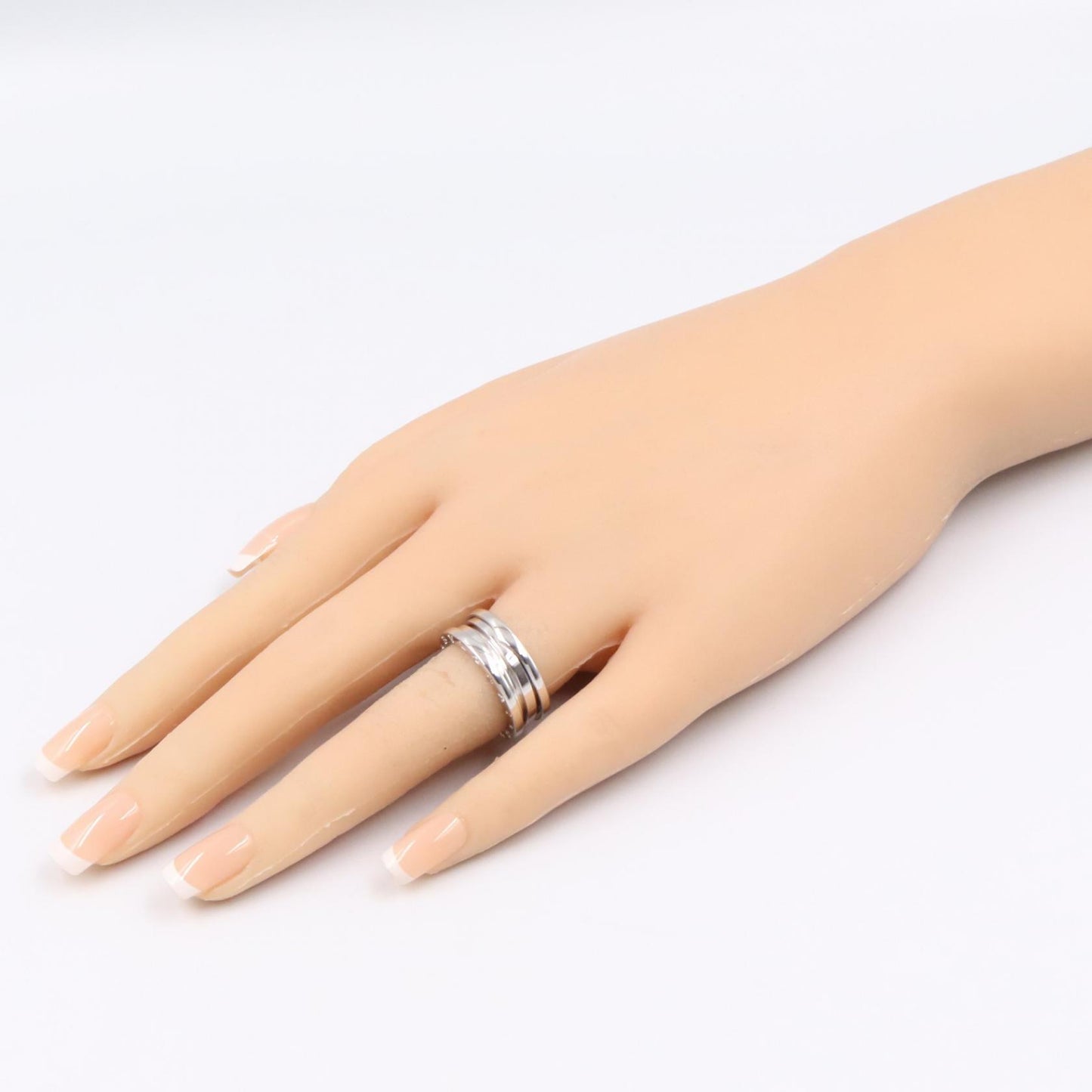 B-zero1 ビーゼロワン リング 3バンド リング 指輪 K18WG ホワイトゴールド ブルガリ アクセサリー BVLGARI