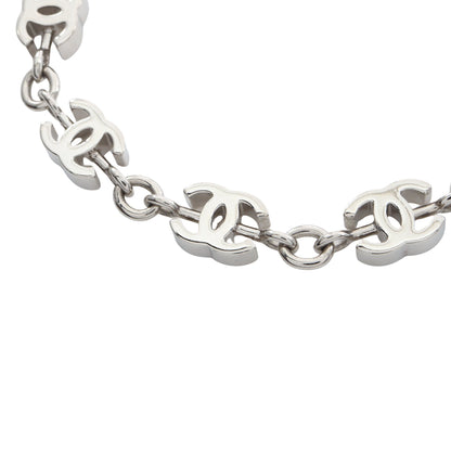 ココマーク ネックレス ラインストーン シルバー クリア B25C シャネル アクセサリー CHANEL