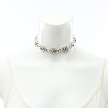 ココマーク ネックレス ラインストーン シルバー クリア B25C シャネル アクセサリー CHANEL