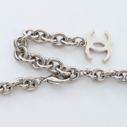 ココマーク ネックレス ラインストーン シルバー クリア B25C シャネル アクセサリー CHANEL