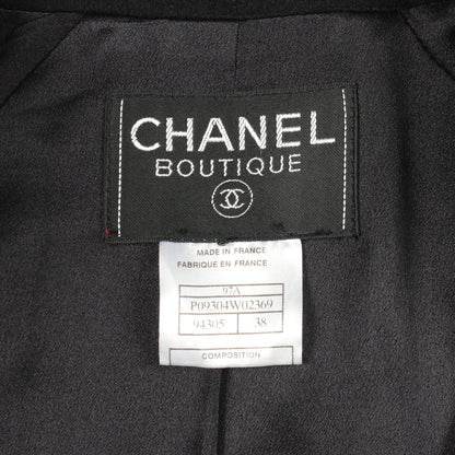 ココマークボタン チェスターコート カシミヤ ブラック シャネル アウター CHANEL