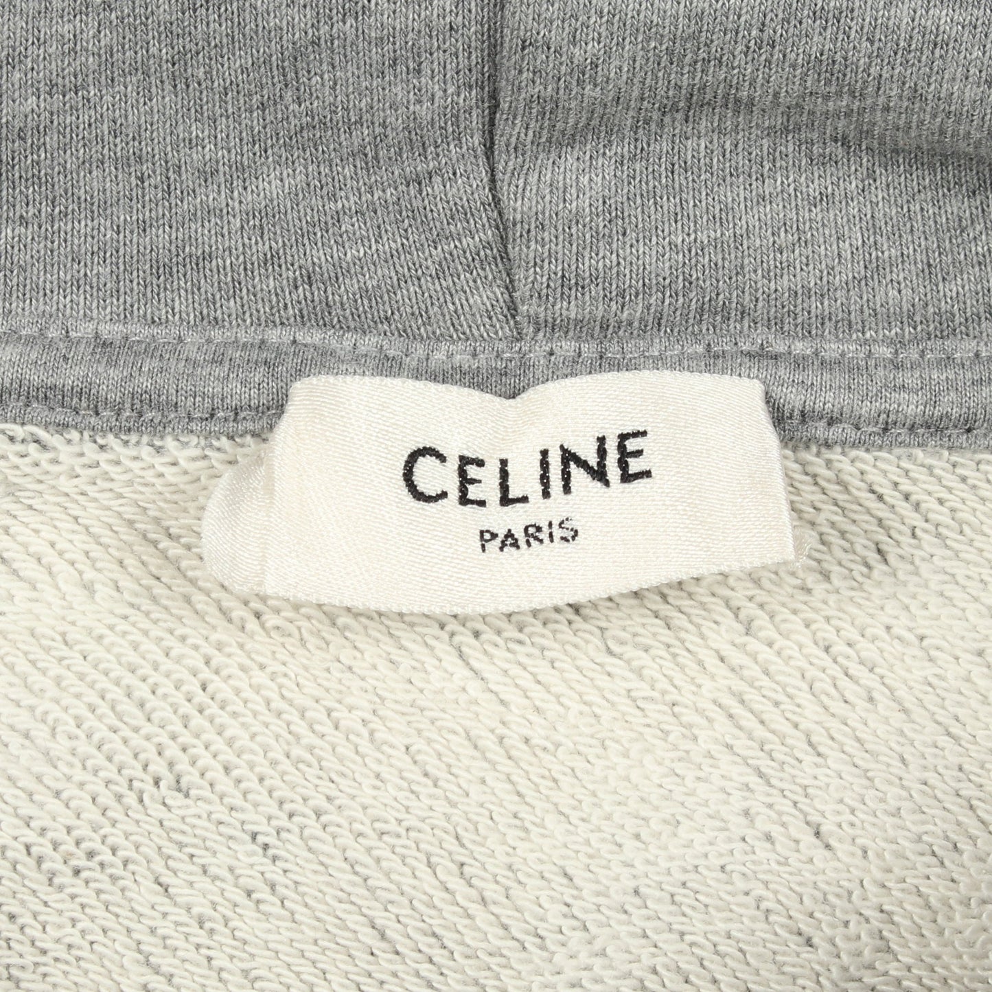 フロッキーロゴ プルオーバーパーカー コットン グレー セリーヌ トップス CELINE