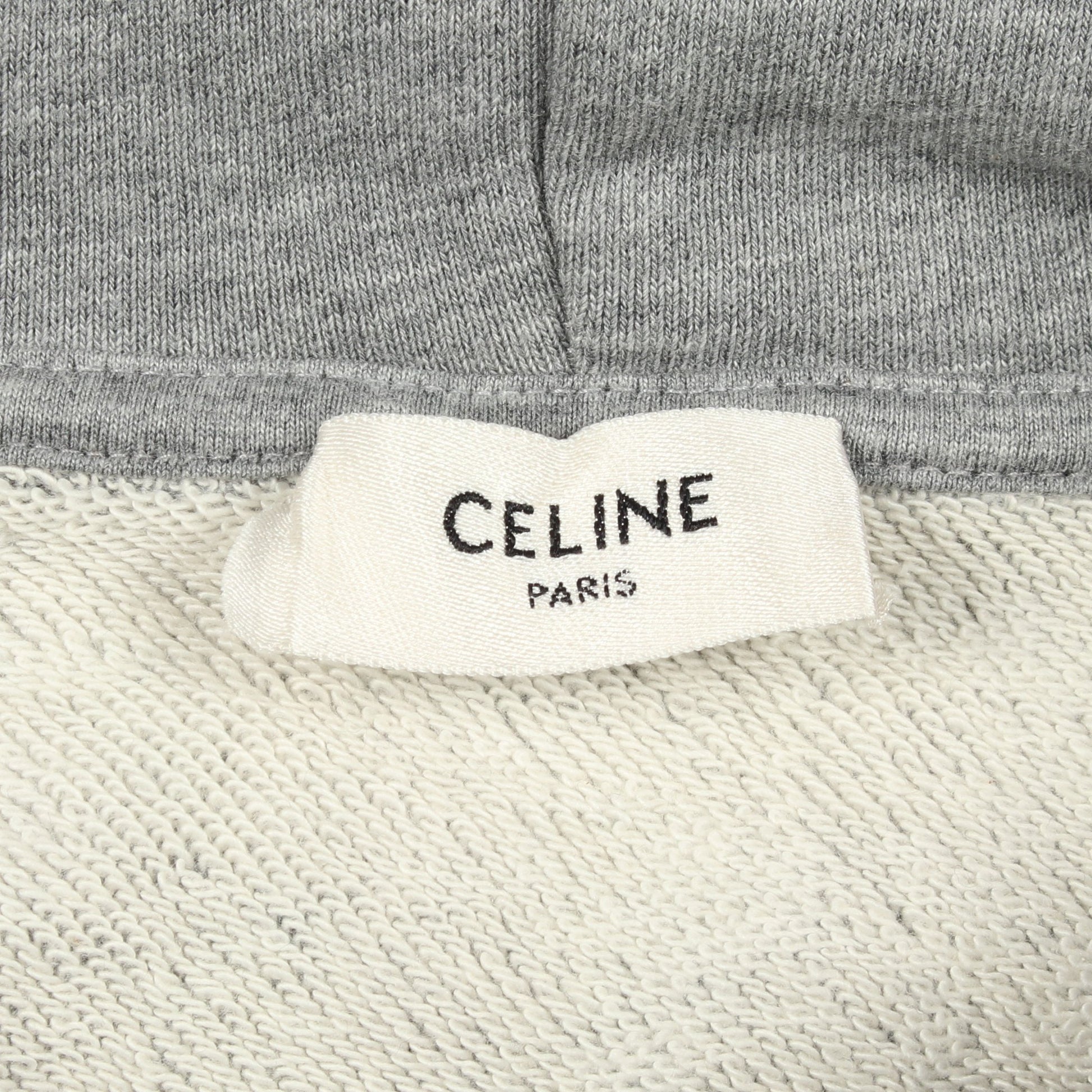 フロッキーロゴ プルオーバーパーカー コットン グレー セリーヌ トップス CELINE