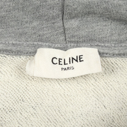 フロッキーロゴ プルオーバーパーカー コットン グレー セリーヌ トップス CELINE