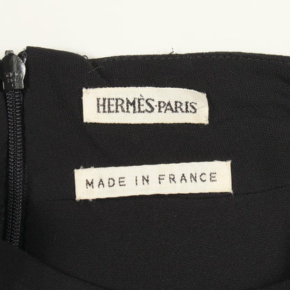 ノースリーブ ワンピース シルク ブラック エルメス ワンピース HERMES