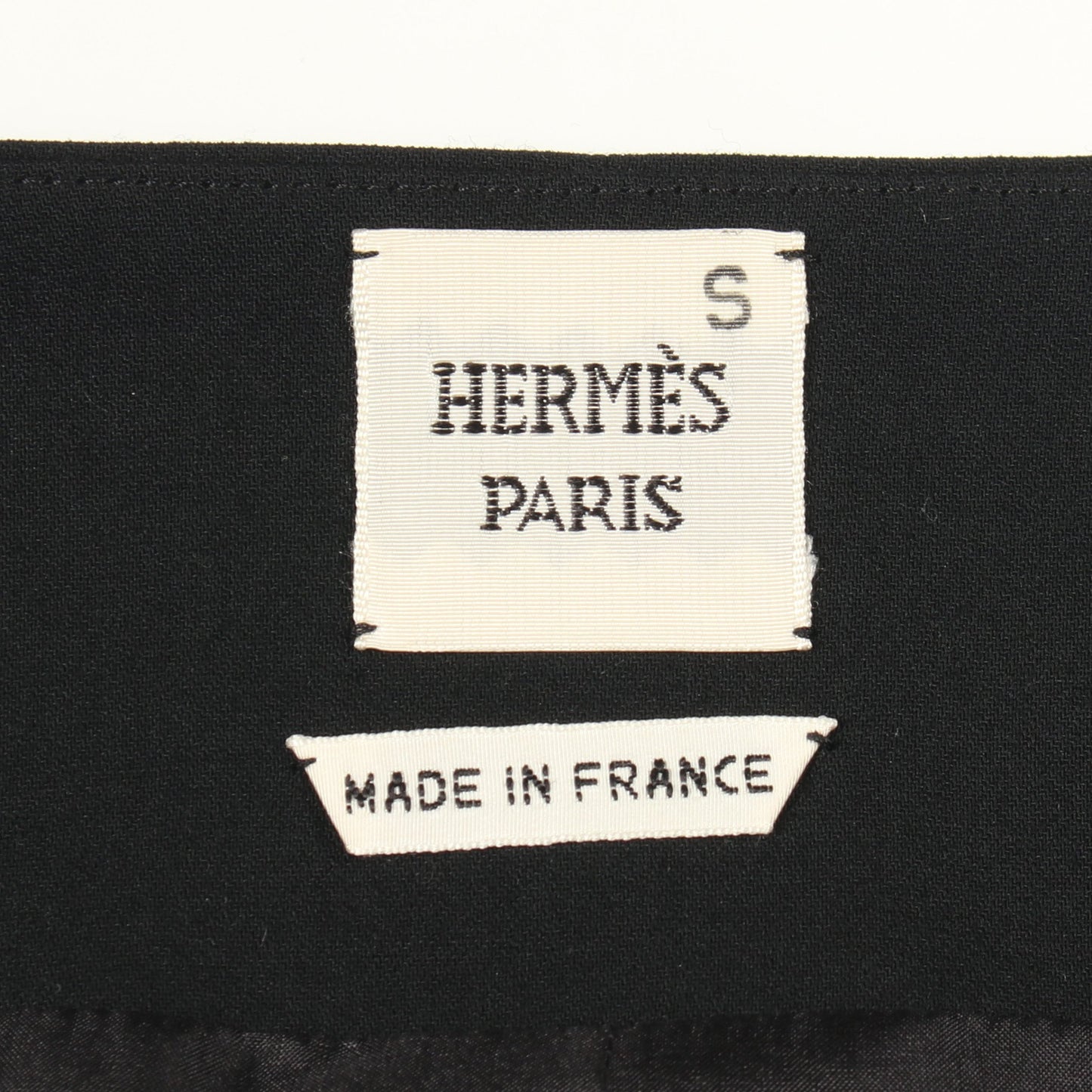 ベルト付き ラップスカート ウール ブラック エルメス ボトムス HERMES