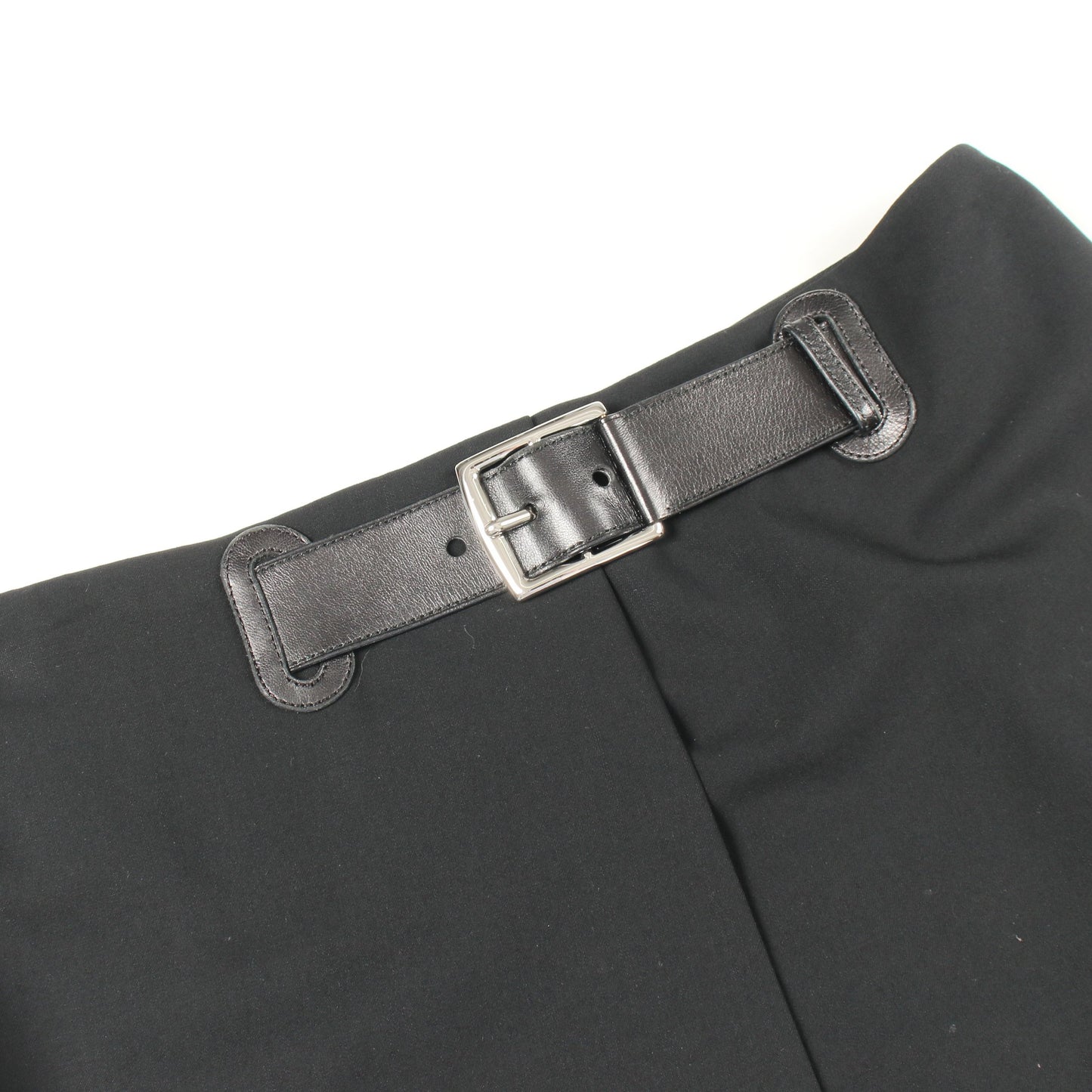 ベルト付き ラップスカート ウール ブラック エルメス ボトムス HERMES