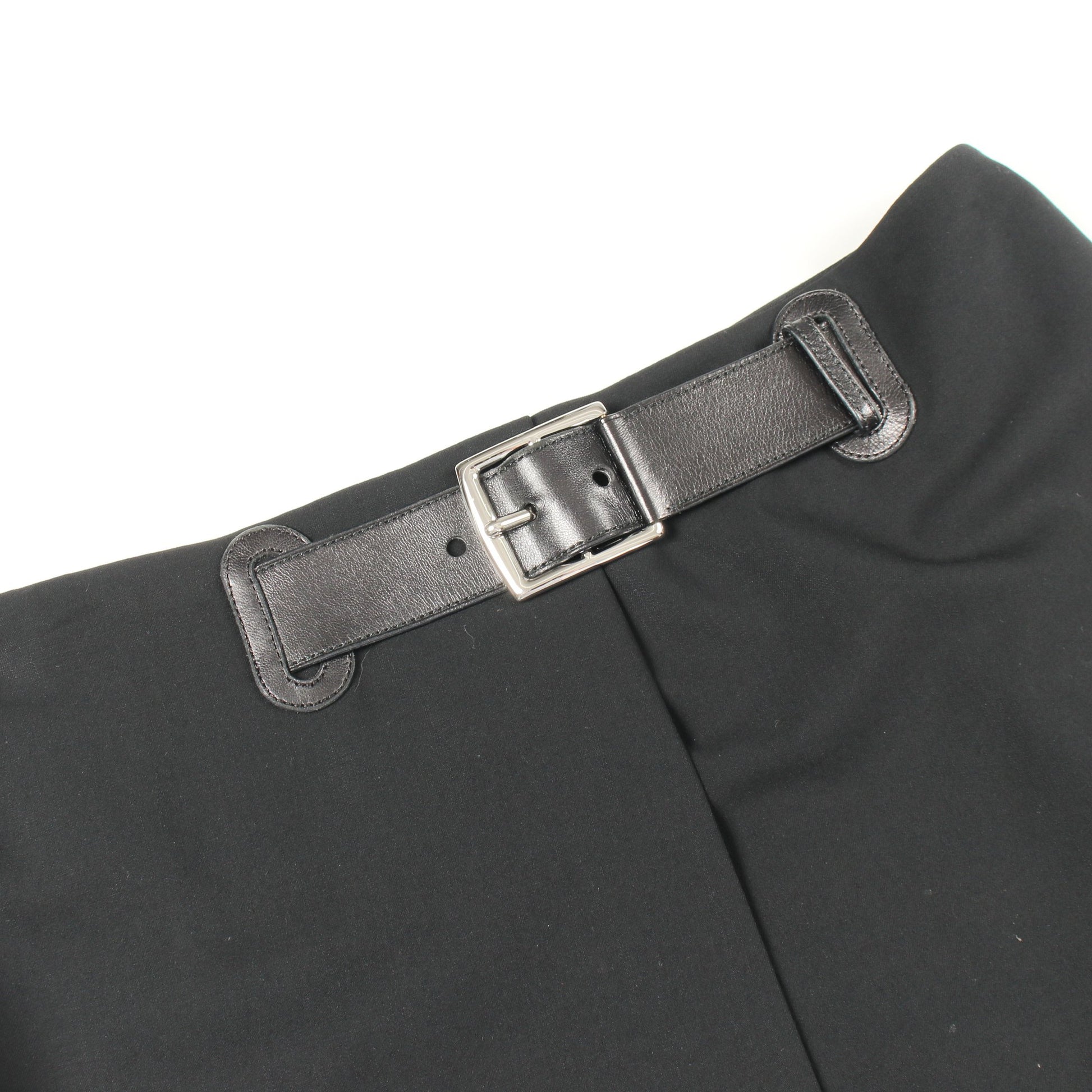 ベルト付き ラップスカート ウール ブラック エルメス ボトムス HERMES