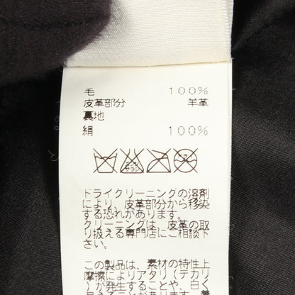 ベルト付き ラップスカート ウール ブラック エルメス ボトムス HERMES