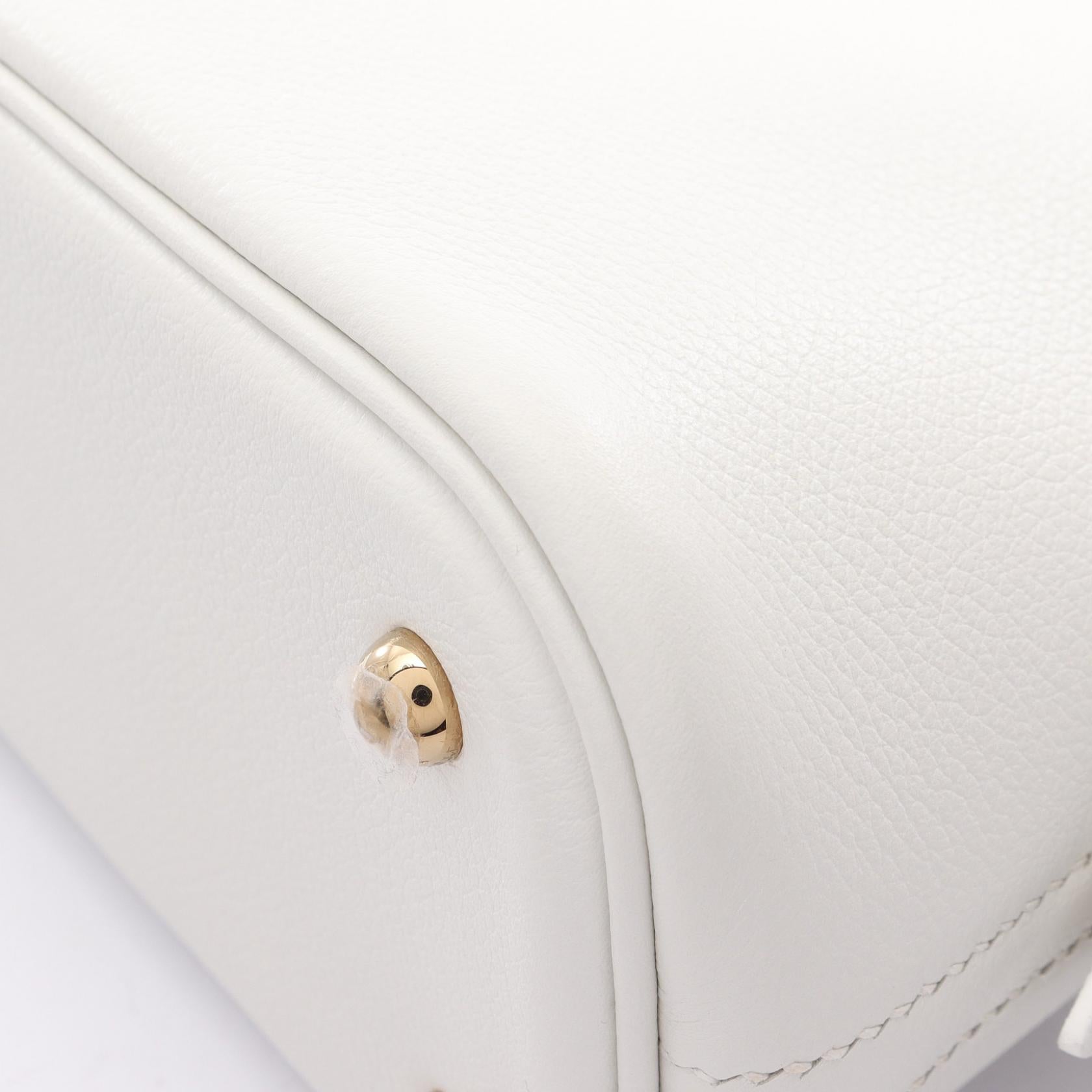 ボリード1923 25 ニューホワイト 2WAY ハンドバッグ エバーカラー ホワイト ゴールド金具 W刻印 エルメス バッグ HERMES