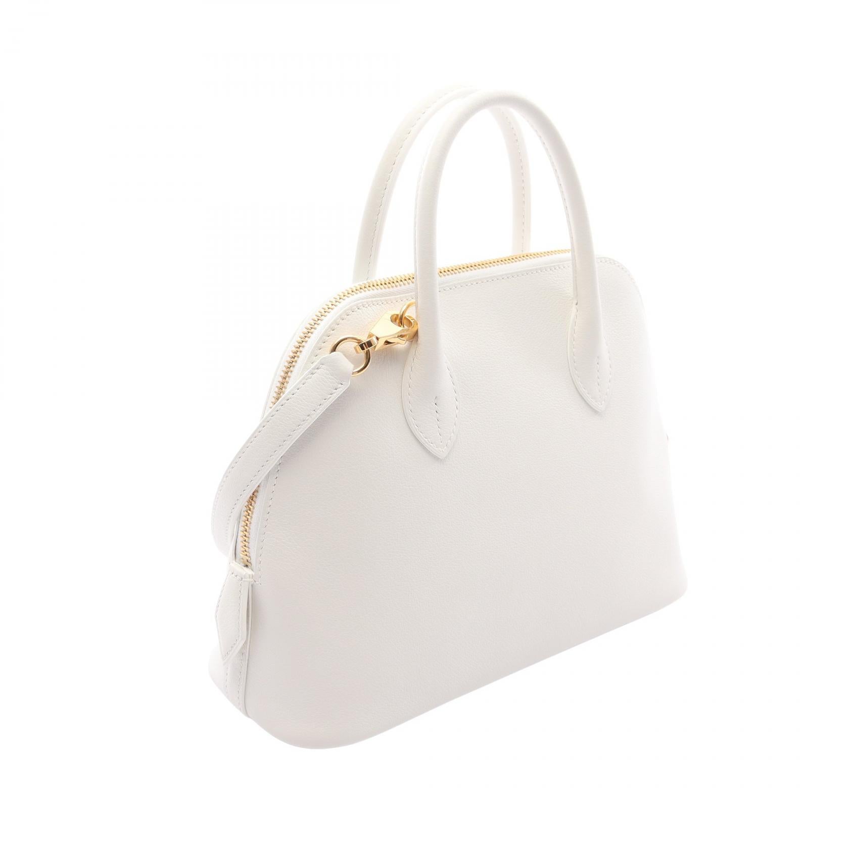 ボリード1923 25 ニューホワイト 2WAY ハンドバッグ エバーカラー ホワイト ゴールド金具 W刻印 エルメス バッグ HERMES