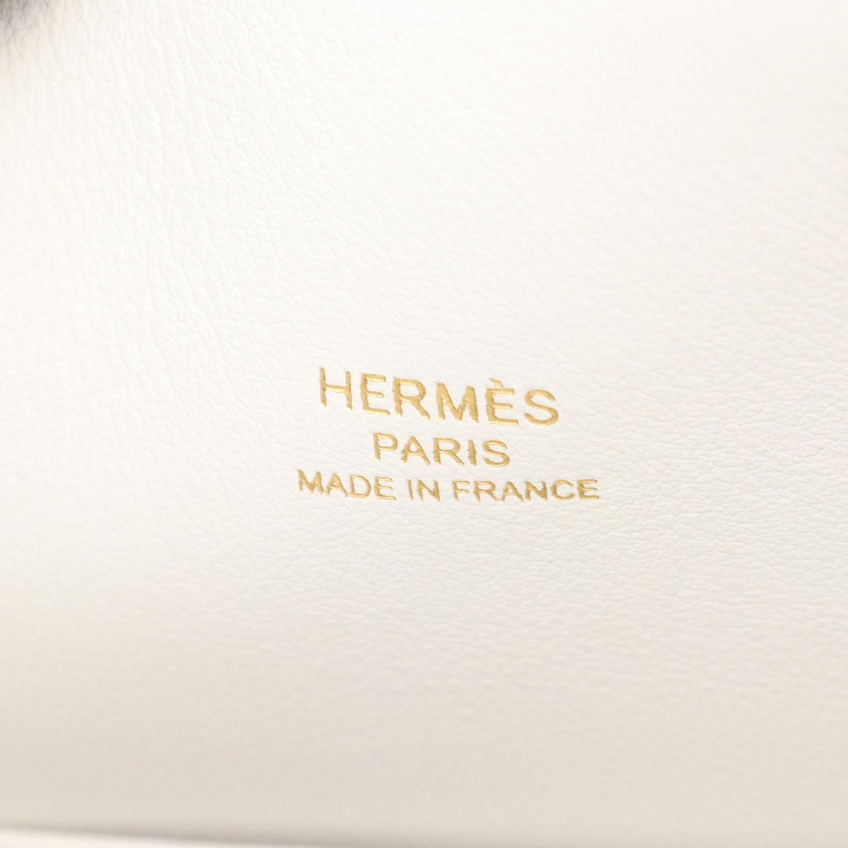 ボリード1923 25 ニューホワイト 2WAY ハンドバッグ エバーカラー ホワイト ゴールド金具 W刻印 エルメス バッグ HERMES