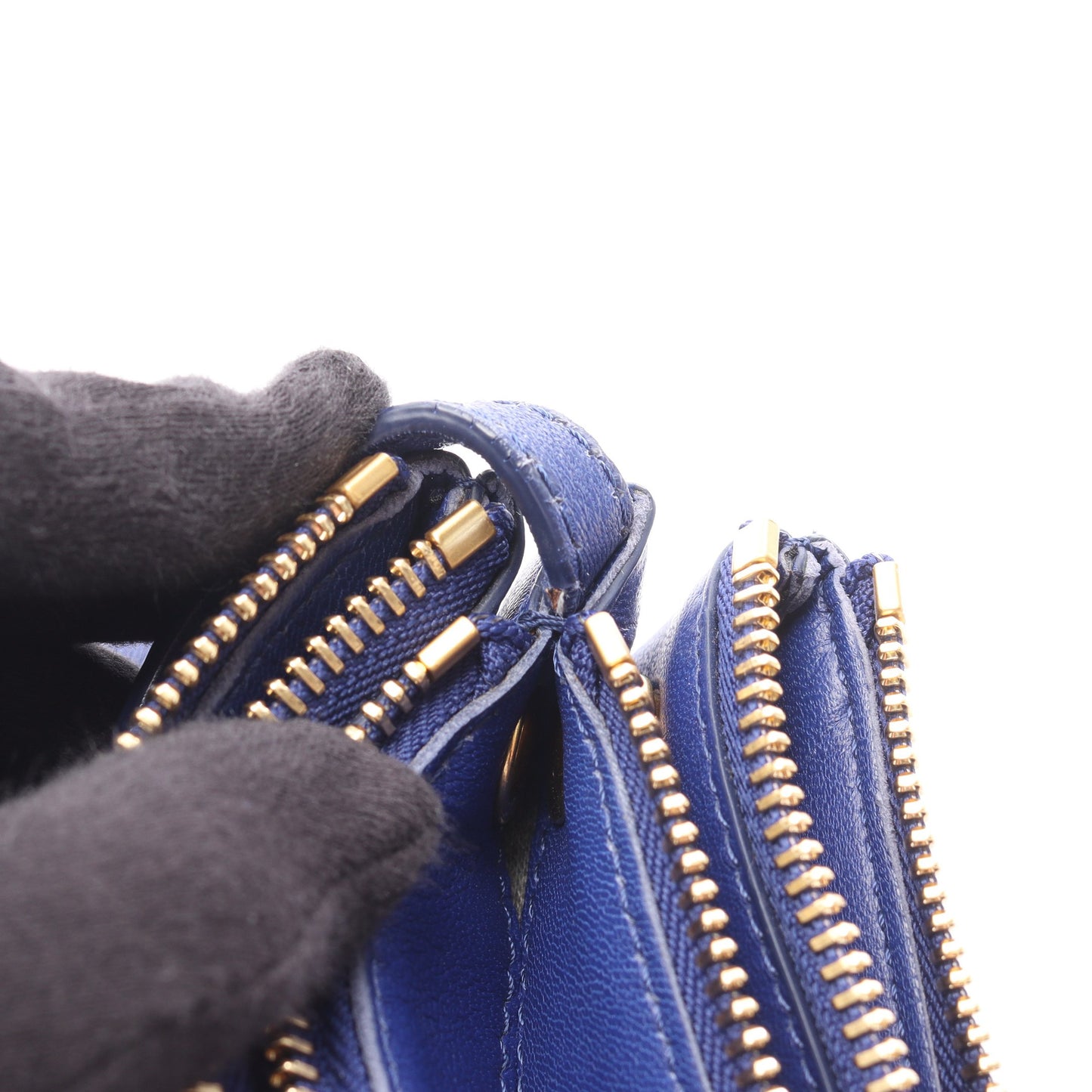 TRIO LARGE トリオ ラージ ショルダーバッグ レザー ブルー セリーヌ バッグ CELINE