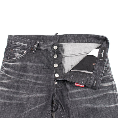 Cool Guy Jean ダメージ加工 デニムパンツ コットン ブラック ディースクエアード ボトムス DSQUARED2