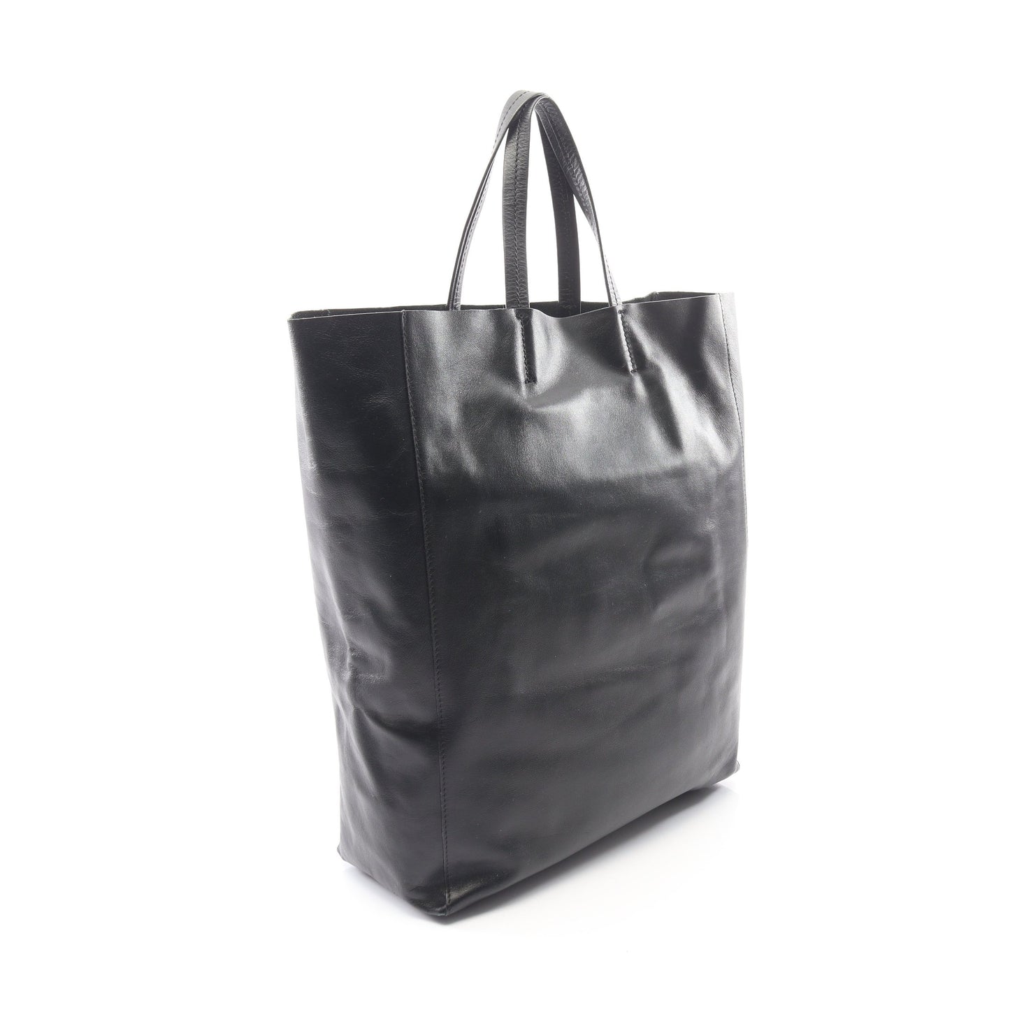 バーティカル カバ ハンドバッグ トートバッグ レザー ブラック セリーヌ バッグ CELINE