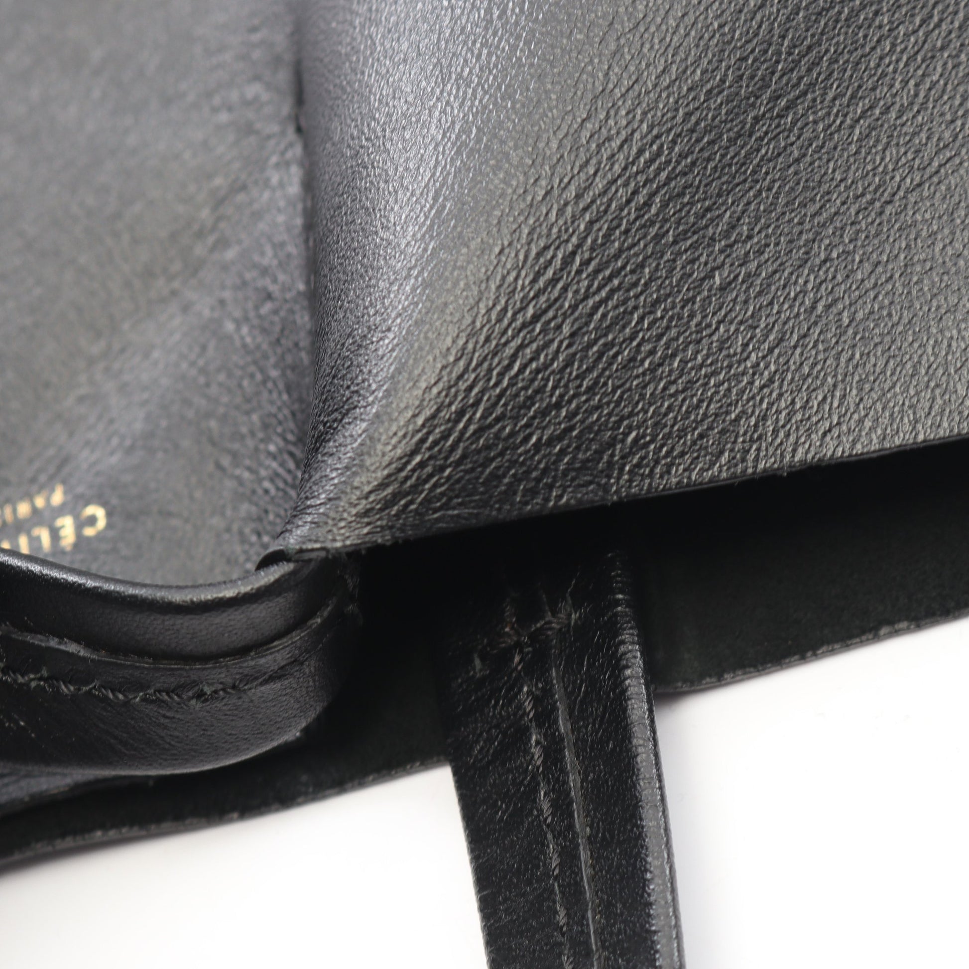 バーティカル カバ ハンドバッグ トートバッグ レザー ブラック セリーヌ バッグ CELINE