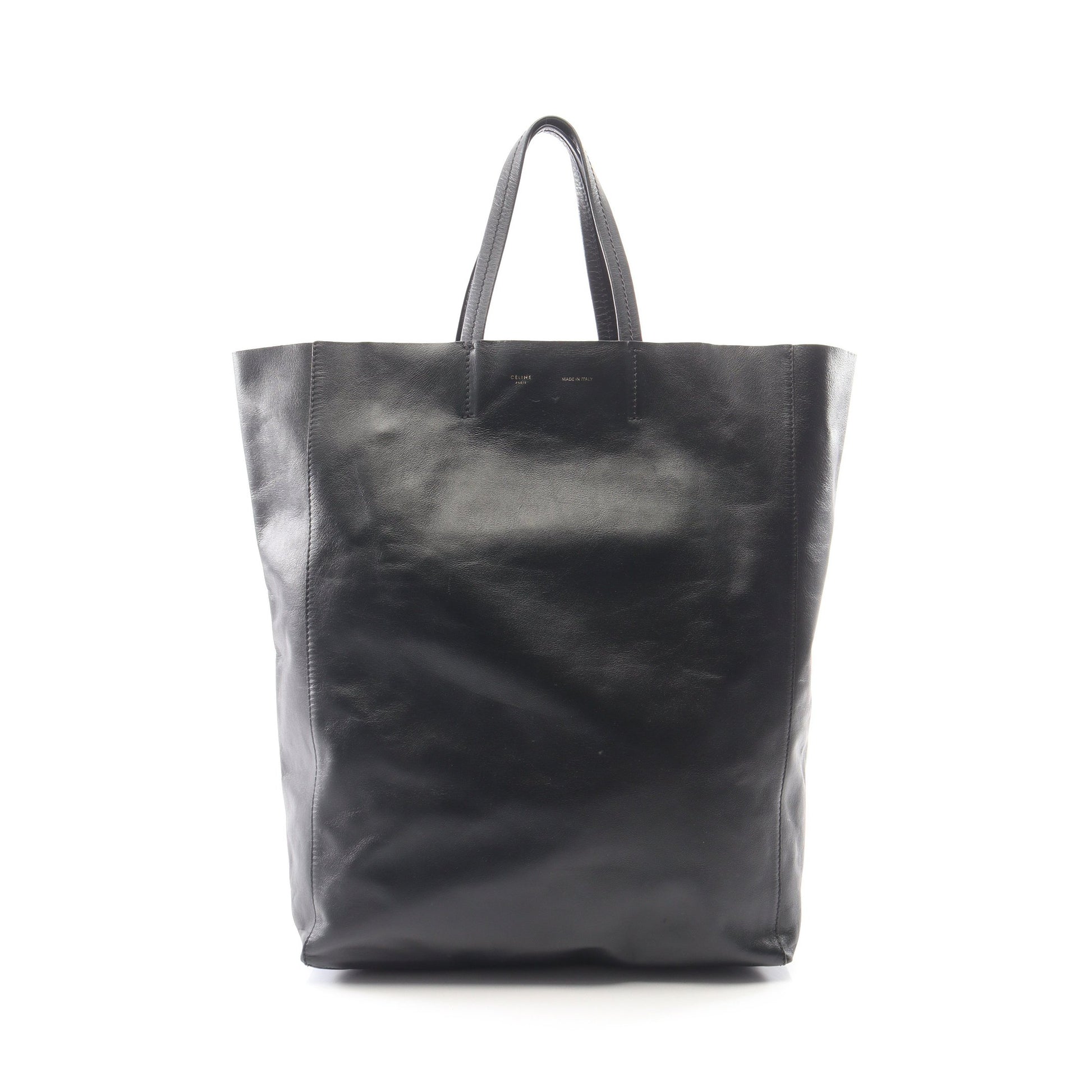 バーティカル カバ ハンドバッグ トートバッグ レザー ブラック セリーヌ バッグ CELINE