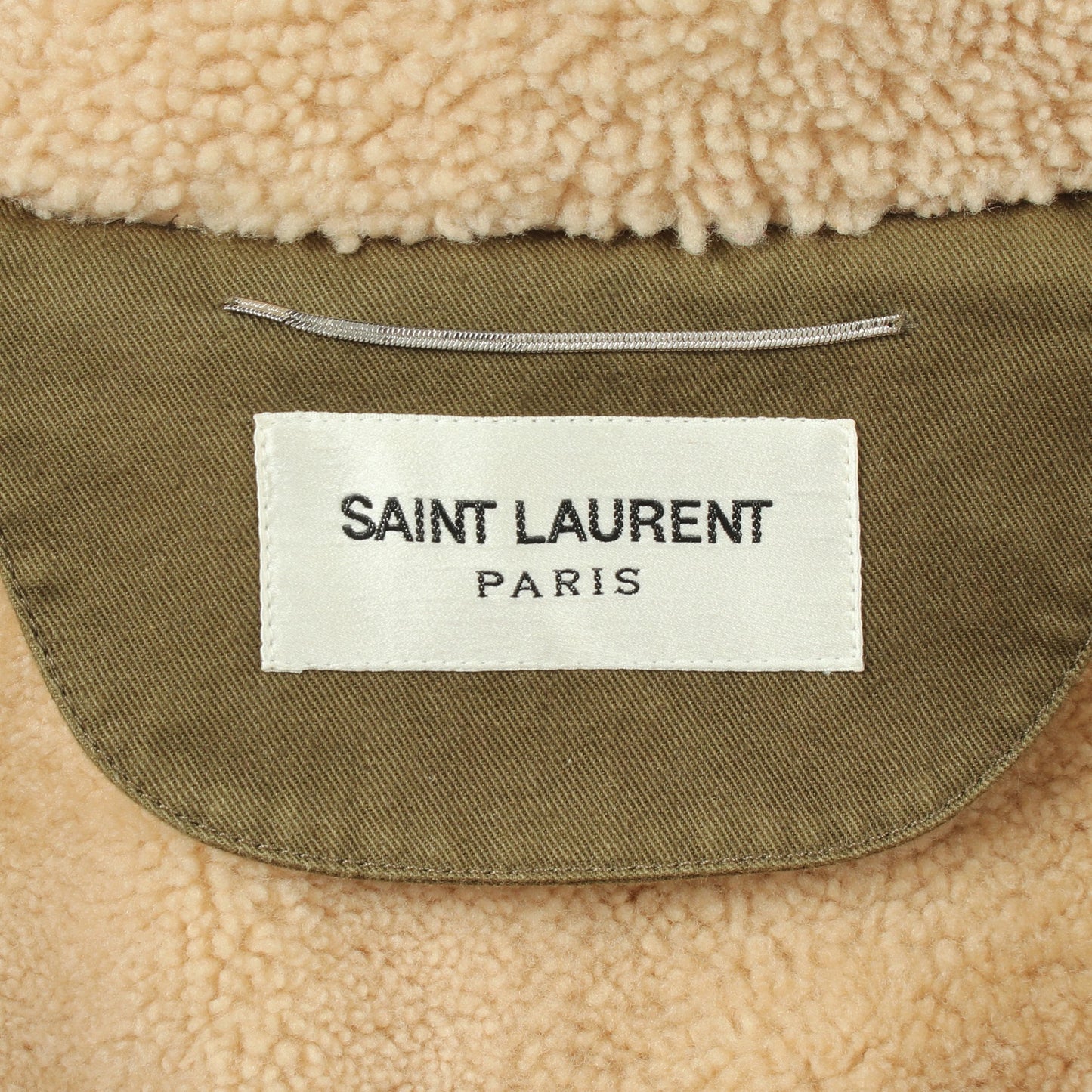 フード付き モッズコート コットン カーキグリーン サンローランパリ アウター SAINT LAURENT PARIS