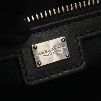 DGロゴ 2WAY ハンドバッグ トートバッグ キャンバス レザー アイボリー ブラック ドルチェアンドガッバーナ バッグ DOLCE&GABBANA