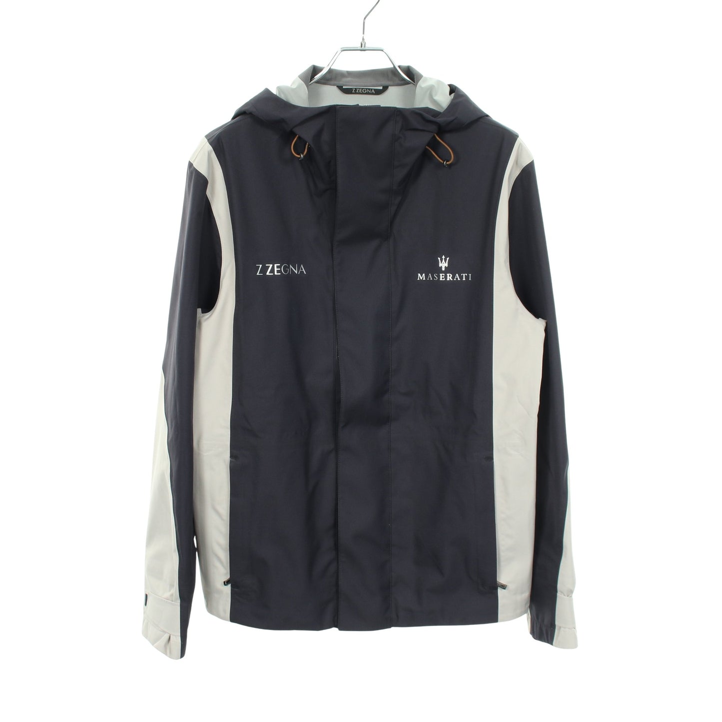 MASERATI フード付き ジャケット ネイビー ベージュ ジーゼニア アウター Z Zegna
