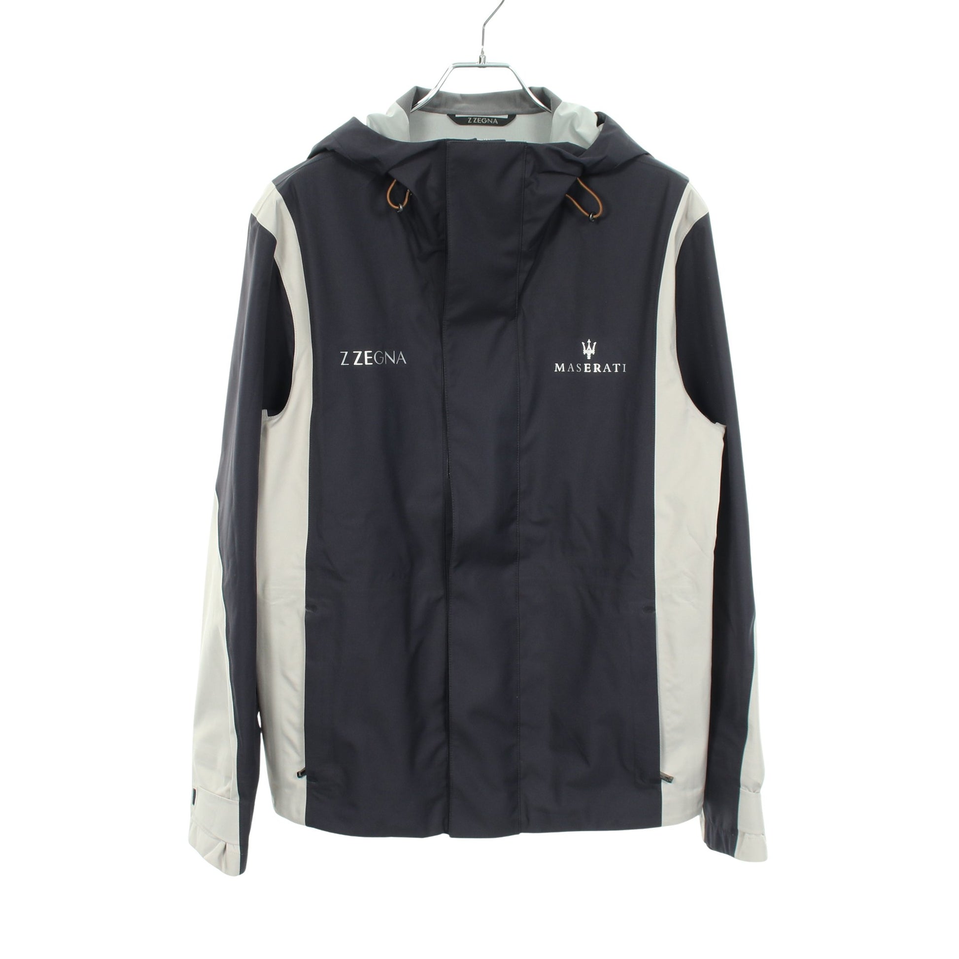 MASERATI フード付き ジャケット ネイビー ベージュ ジーゼニア アウター Z Zegna
