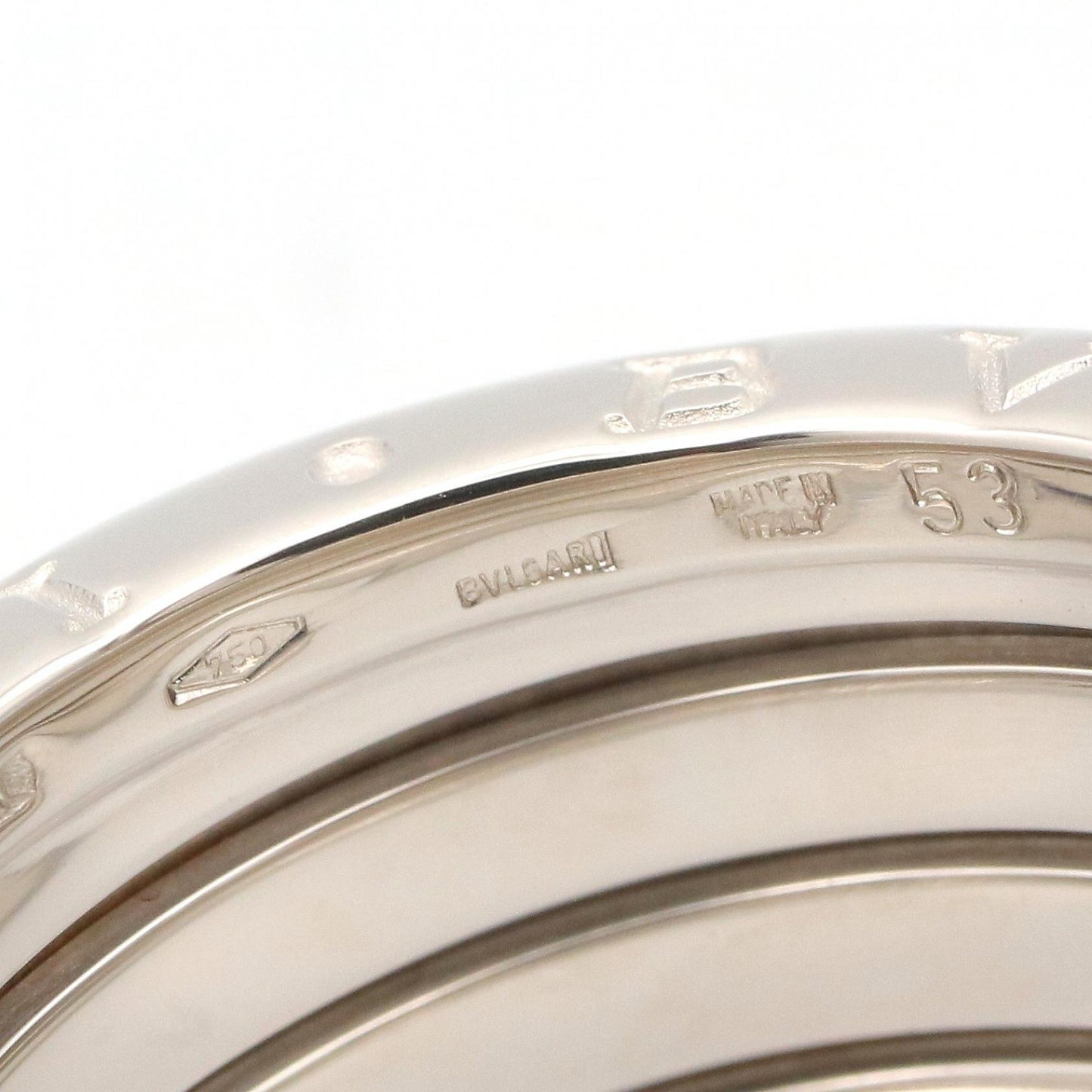 B-zero1 リング 4バンド リング 指輪 K18WG シルバー ホワイトゴールド ブルガリ アクセサリー BVLGARI