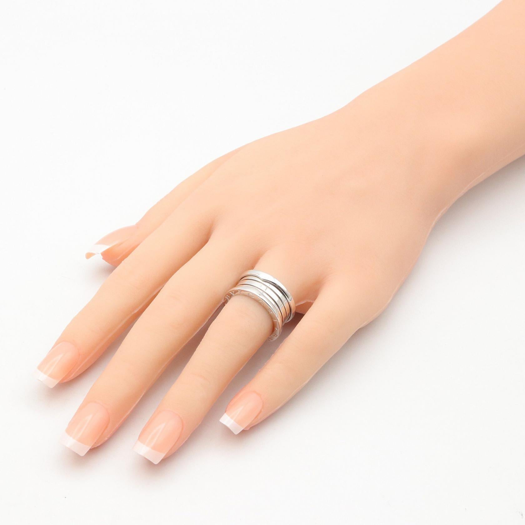 B-zero1 リング 4バンド リング 指輪 K18WG シルバー ホワイトゴールド ブルガリ アクセサリー BVLGARI