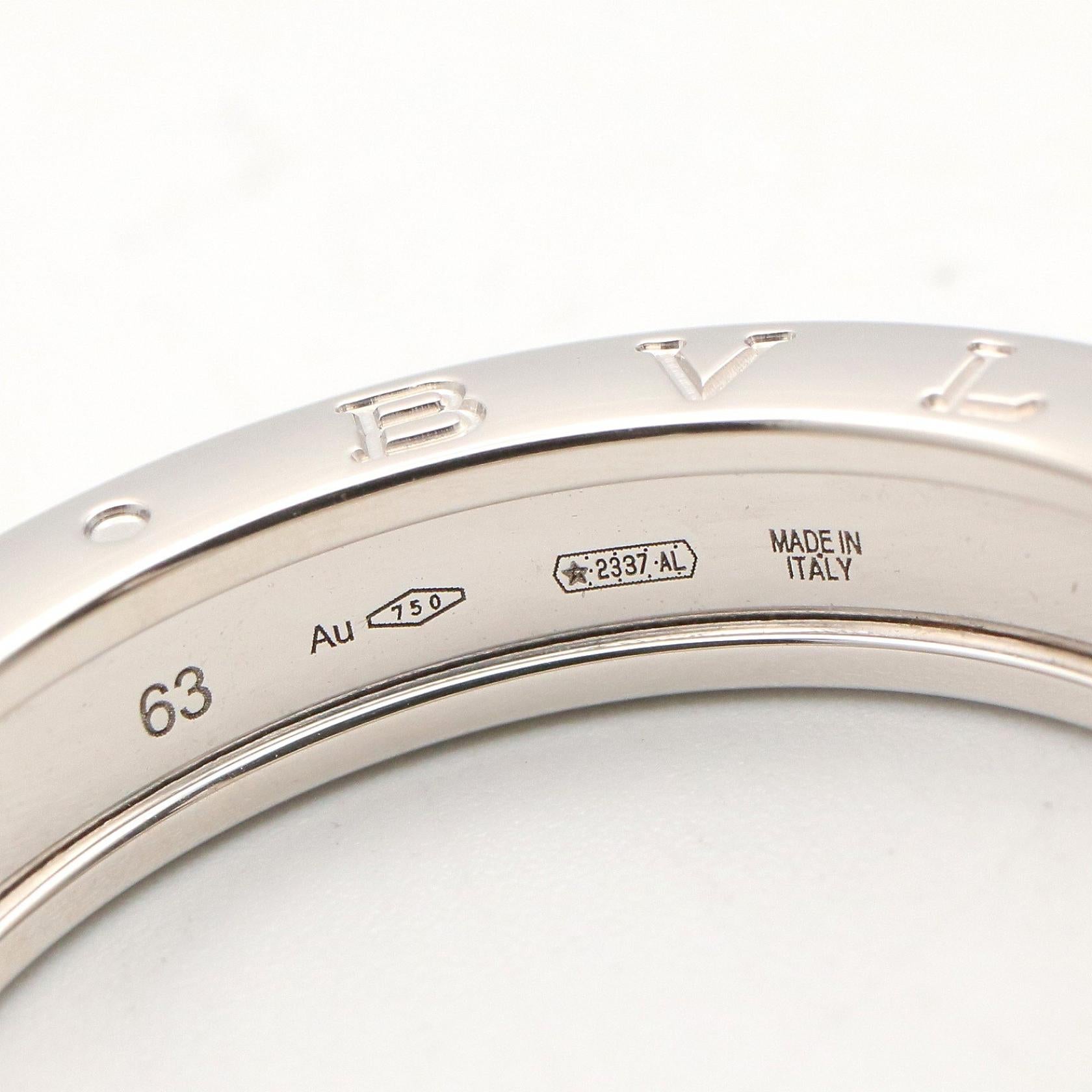 B-zero1 リング 1バンド リング 指輪 K18WG シルバー ホワイトゴールド ブルガリ アクセサリー BVLGARI