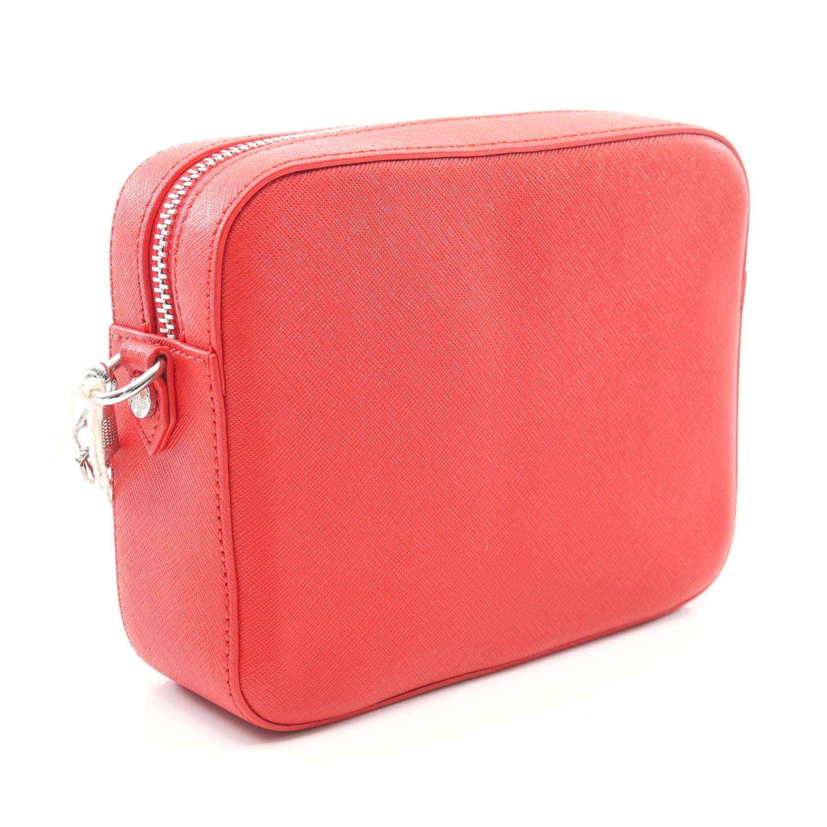 SAFFIANO CAMERA BAG オーブ ショルダーバッグ レザー レッド