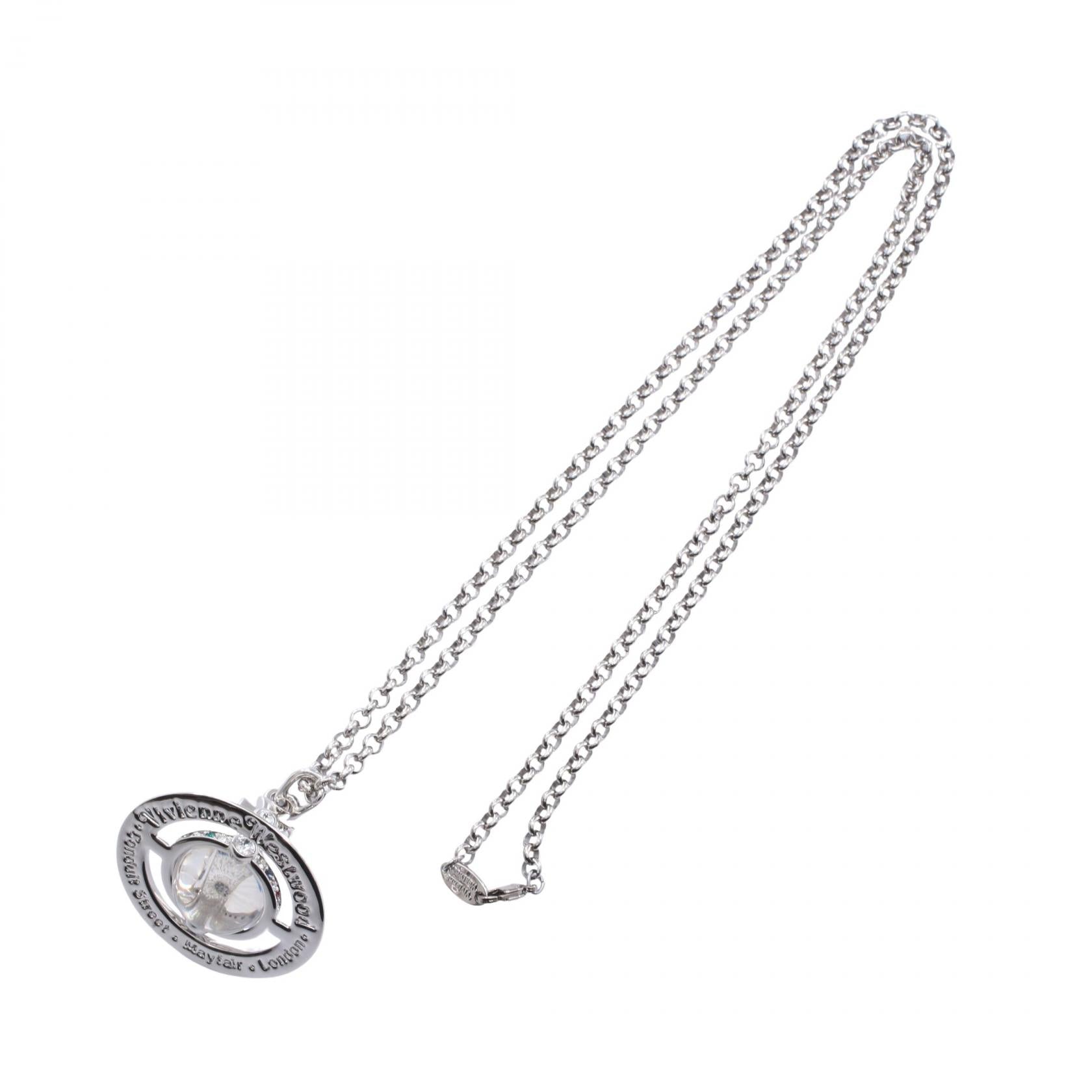 NEW SMALL ORB ネックレス ステンレススチール ラインストーン シルバー マルチカラー ヴィヴィアンウエストウッド アクセサリー Vivienne Westwood
