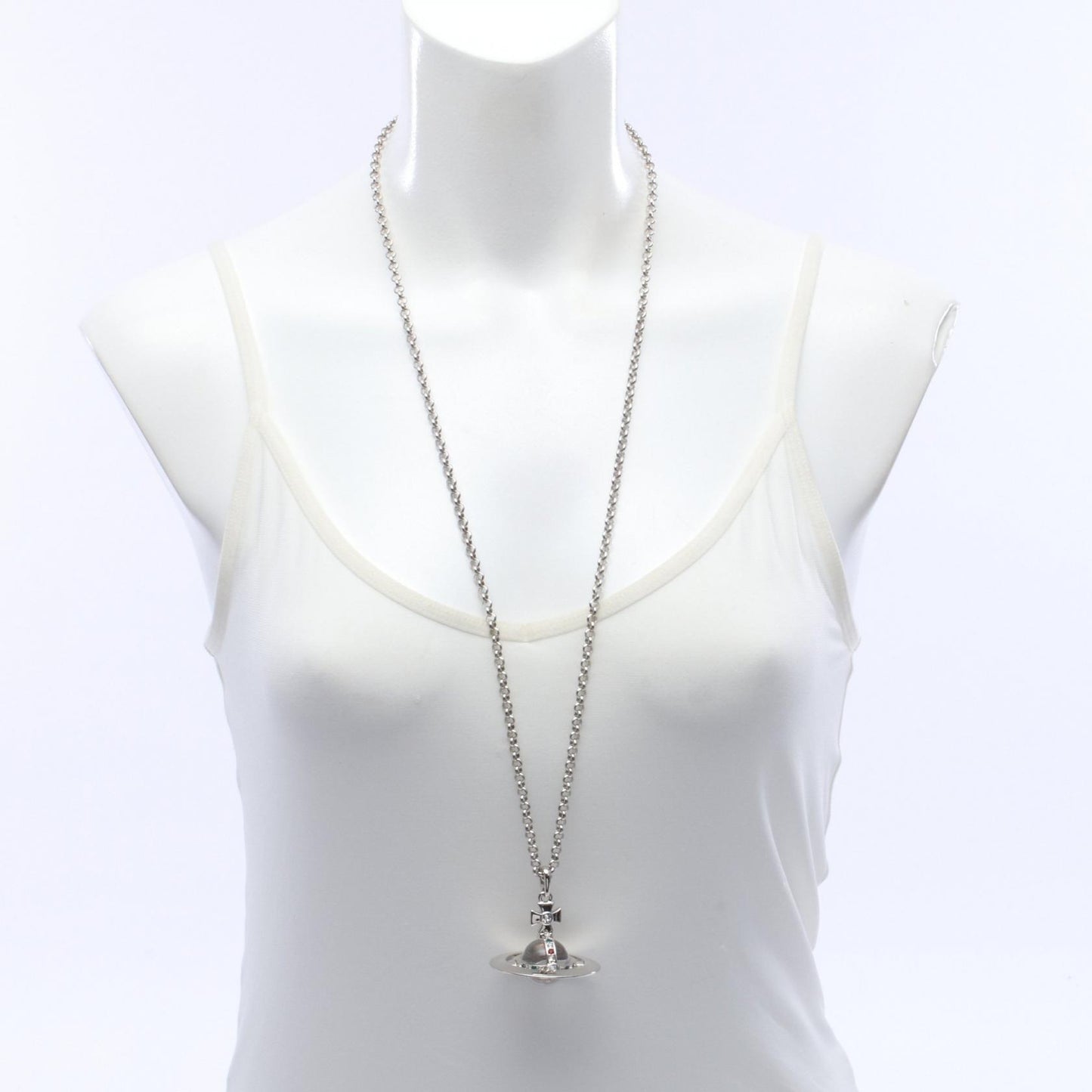NEW SMALL ORB ネックレス ステンレススチール ラインストーン シルバー マルチカラー ヴィヴィアンウエストウッド アクセサリー Vivienne Westwood