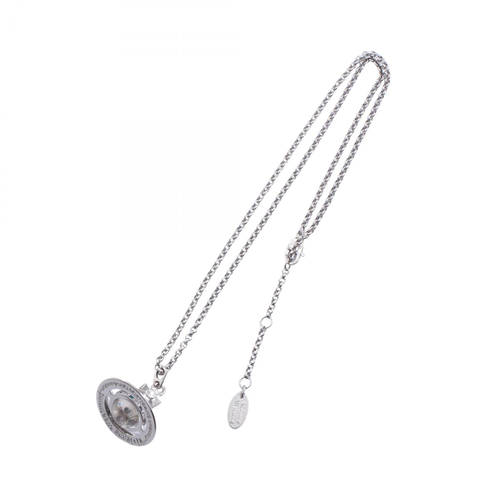NEW TINY ORB ネックレス ステンレススチール ラインストーン シルバー マルチカラー ヴィヴィアンウエストウッド アクセサリー Vivienne Westwood