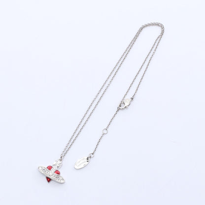 DIAMANTE HEART ネックレス ステンレススチール ラインストーン シルバー レッド クリア ヴィヴィアンウエストウッド アクセサリー Vivienne Westwood